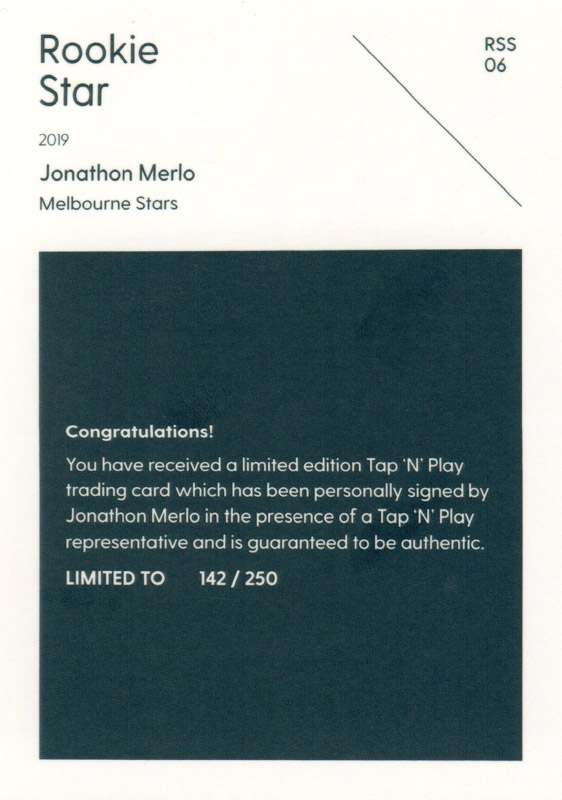 Jonathon Merlo back