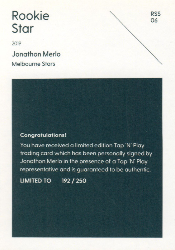 Jonathon Merlo back