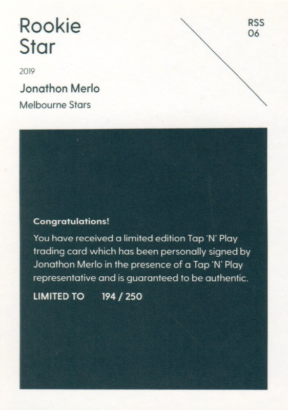 Jonathon Merlo back