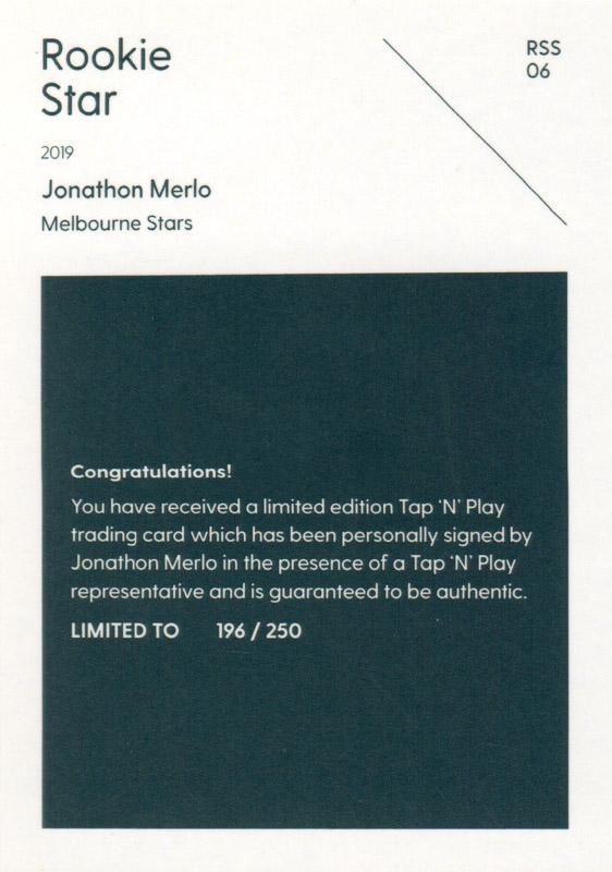Jonathon Merlo back