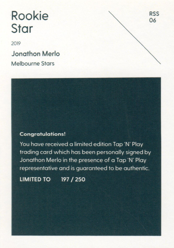 Jonathon Merlo back
