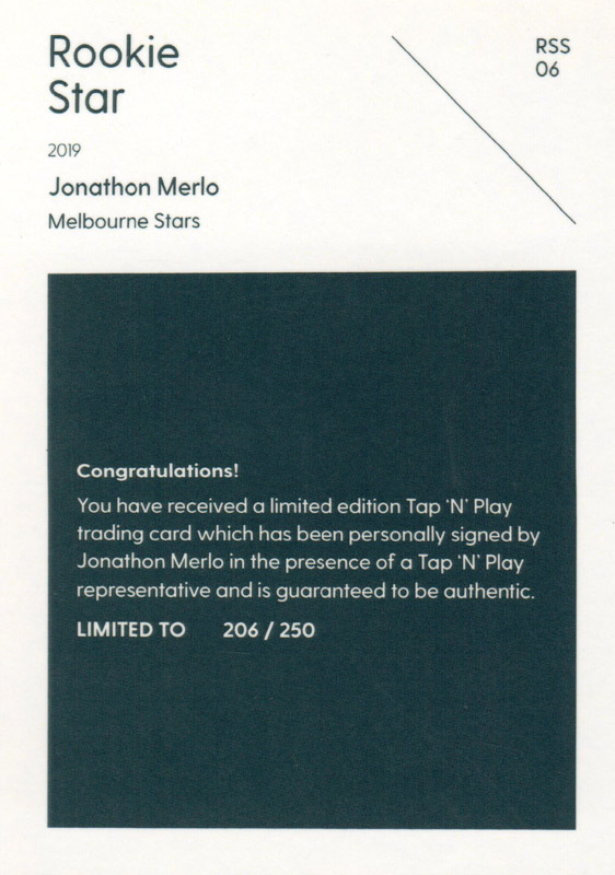 Jonathon Merlo back