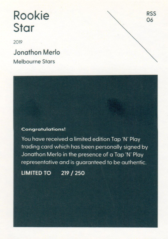 Jonathon Merlo back