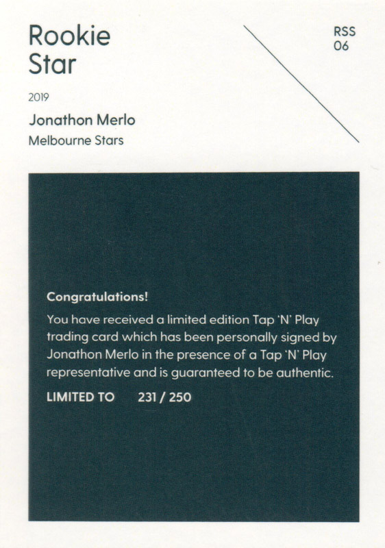 Jonathon Merlo back