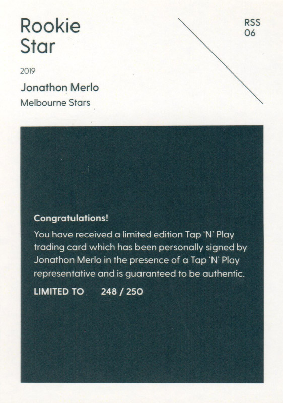 Jonathon Merlo back