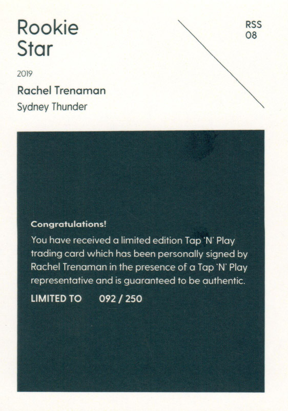 Rachel Trenaman back