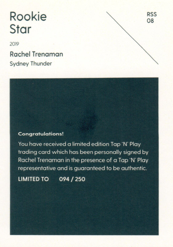 Rachel Trenaman back