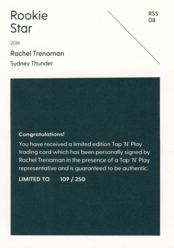 Rachel Trenaman back