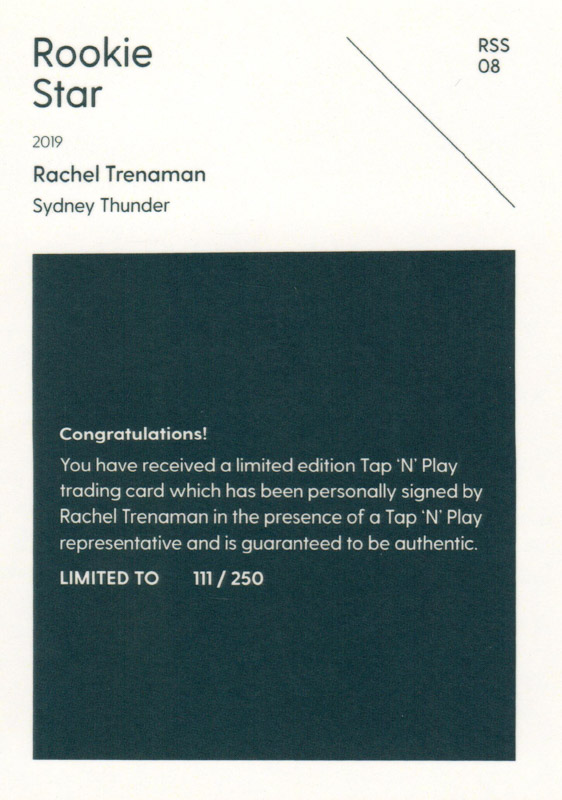 Rachel Trenaman back