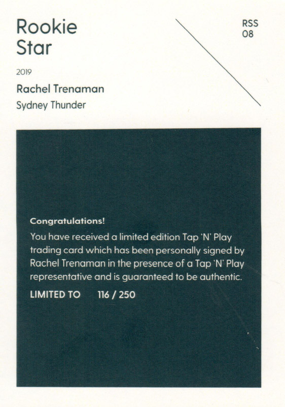 Rachel Trenaman back