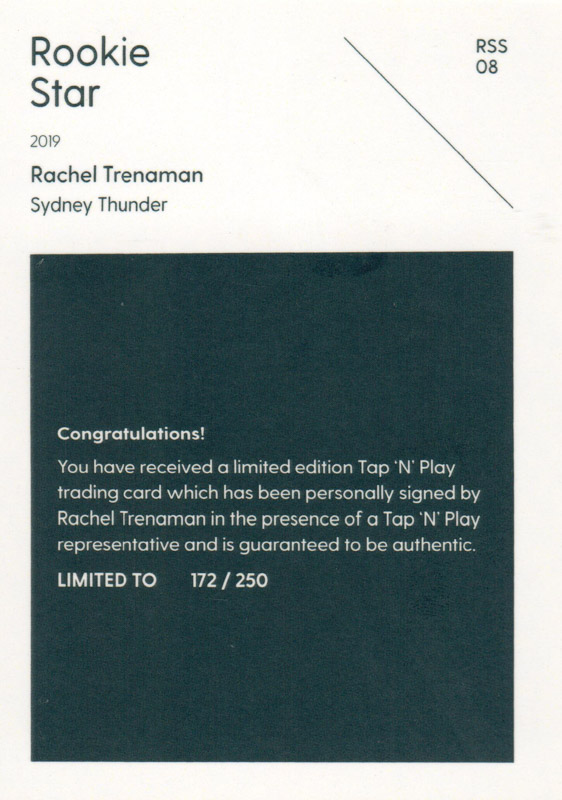 Rachel Trenaman back