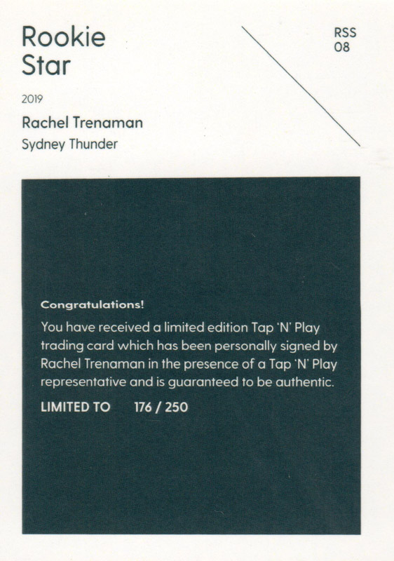 Rachel Trenaman back