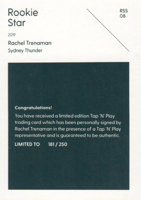 Rachel Trenaman back