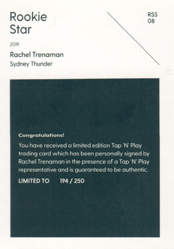 Rachel Trenaman back