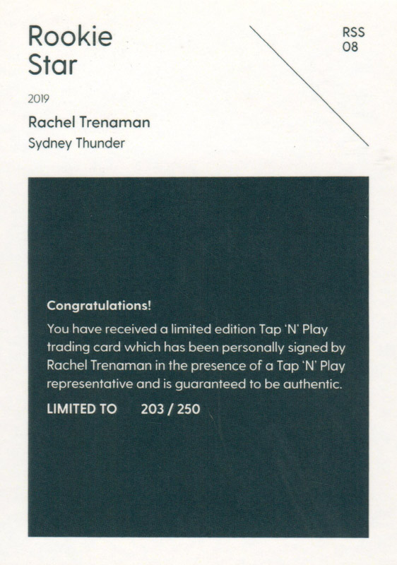 Rachel Trenaman back