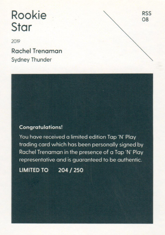 Rachel Trenaman back