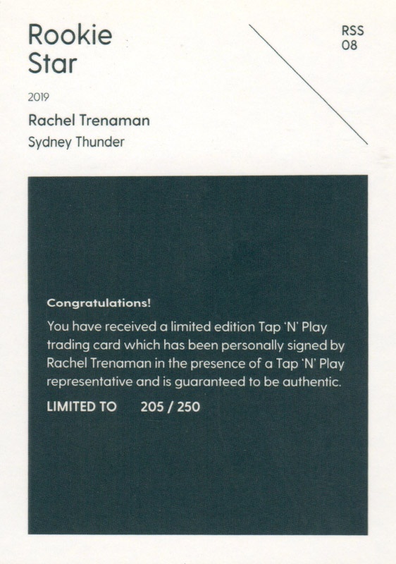 Rachel Trenaman back