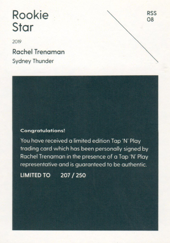Rachel Trenaman back