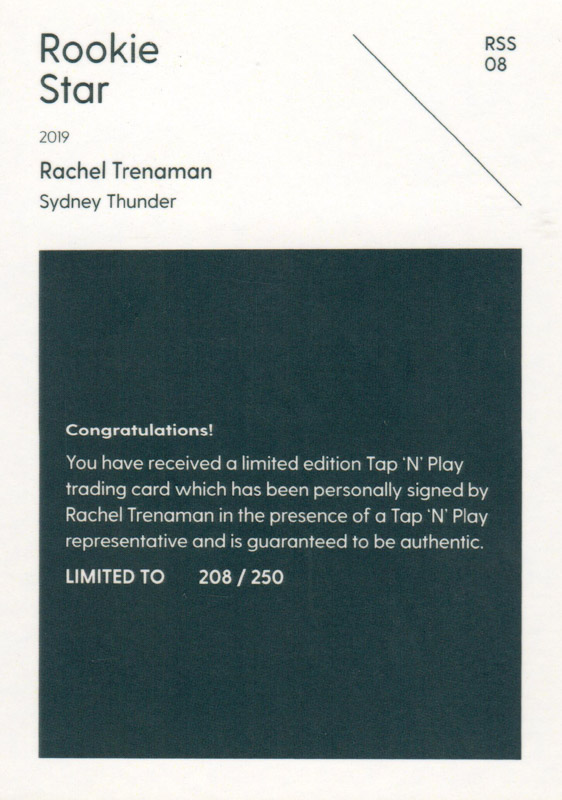 Rachel Trenaman back