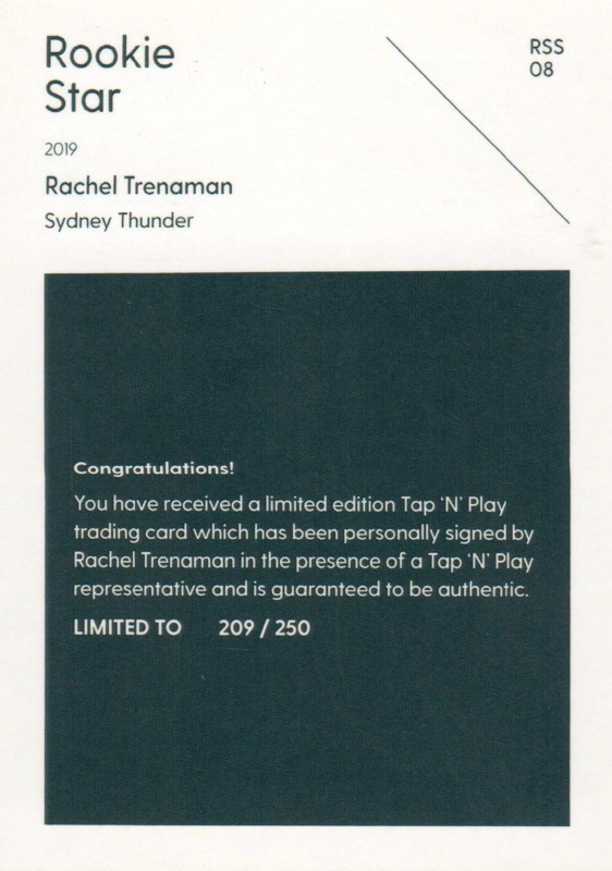 Rachel Trenaman back