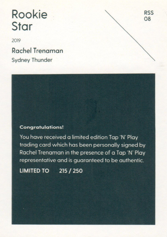 Rachel Trenaman back