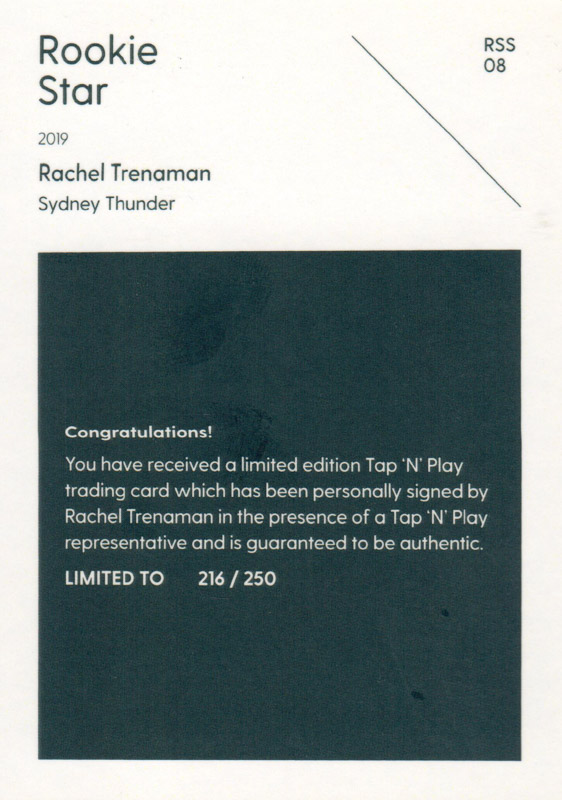 Rachel Trenaman back