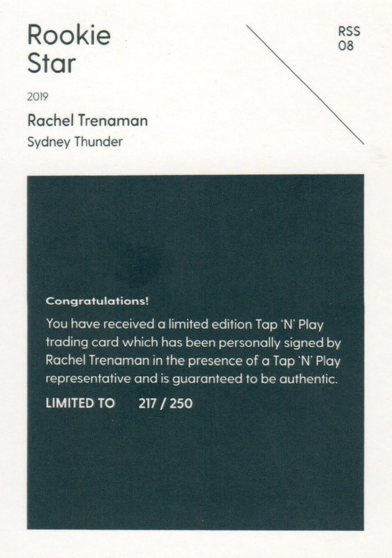 Rachel Trenaman back