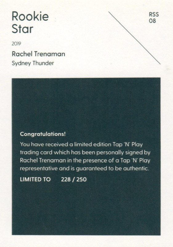 Rachel Trenaman back