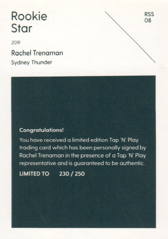Rachel Trenaman back