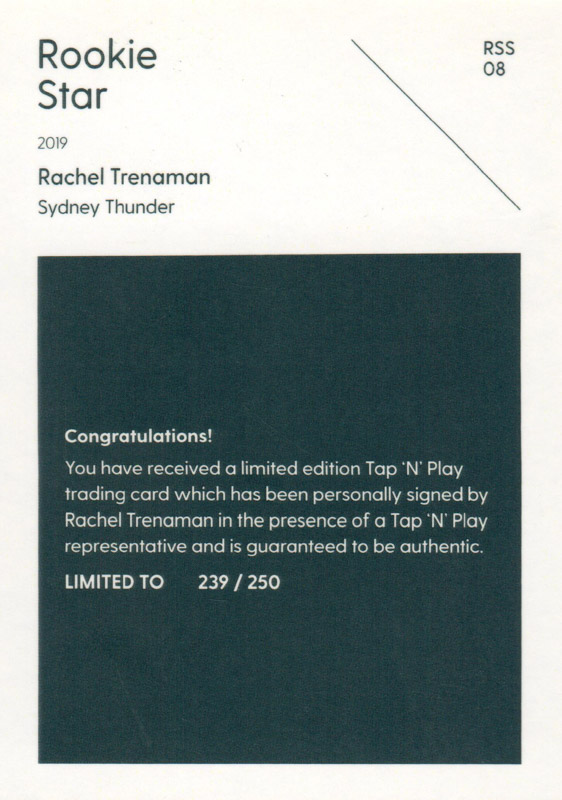 Rachel Trenaman back