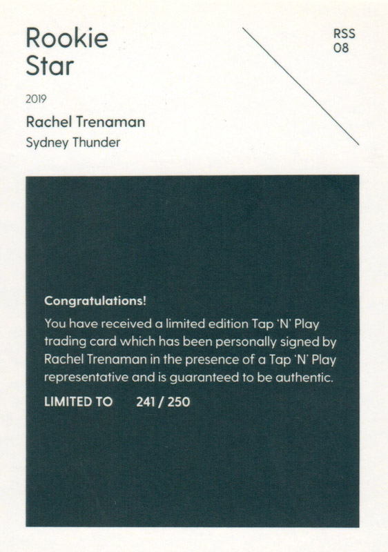 Rachel Trenaman back