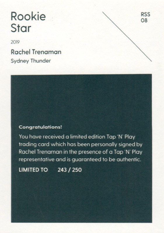 Rachel Trenaman back