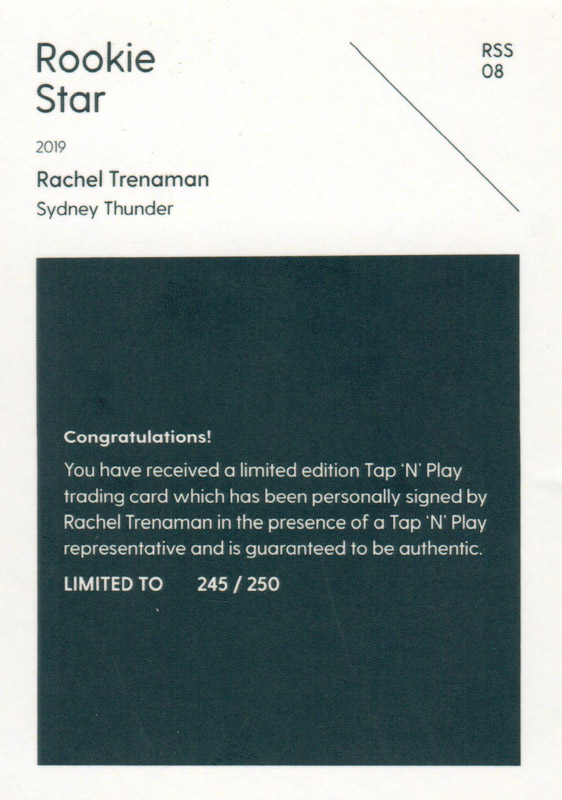 Rachel Trenaman back