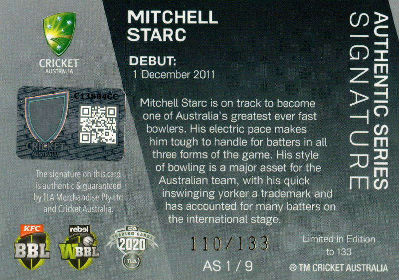 Mitchell Starc back