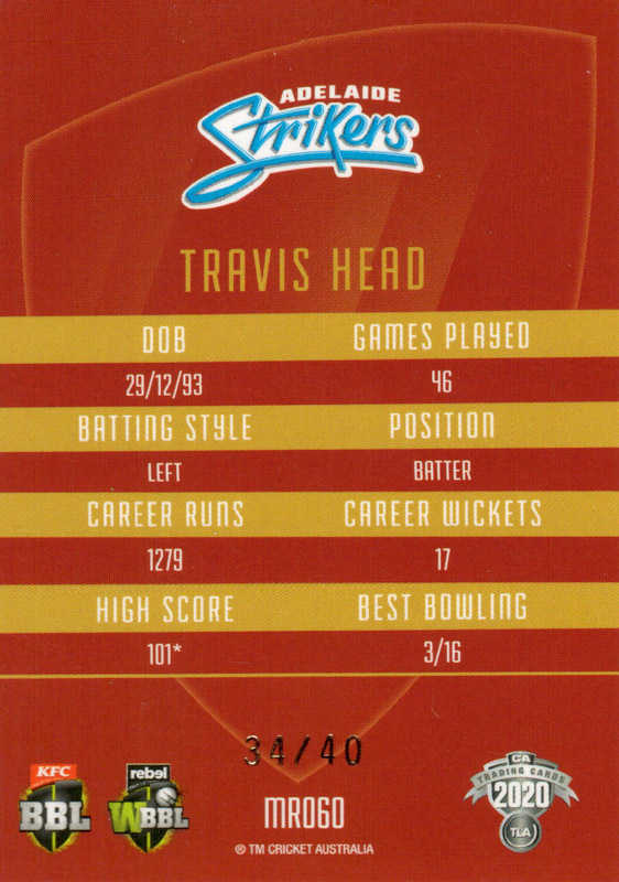 Travis Head back