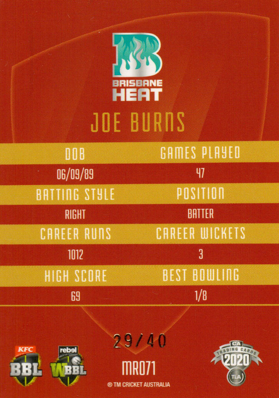 Joe Burns back