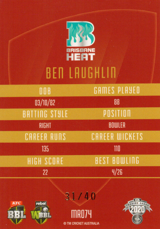 Ben Laughlin back
