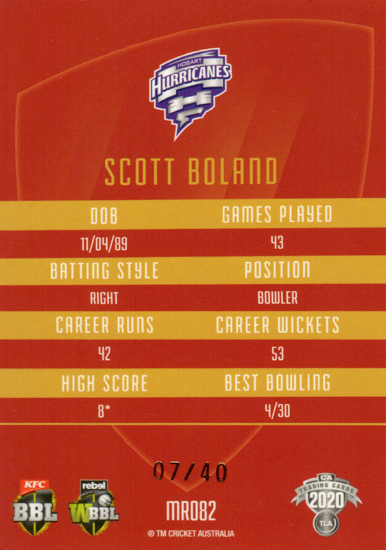 Scott Boland back