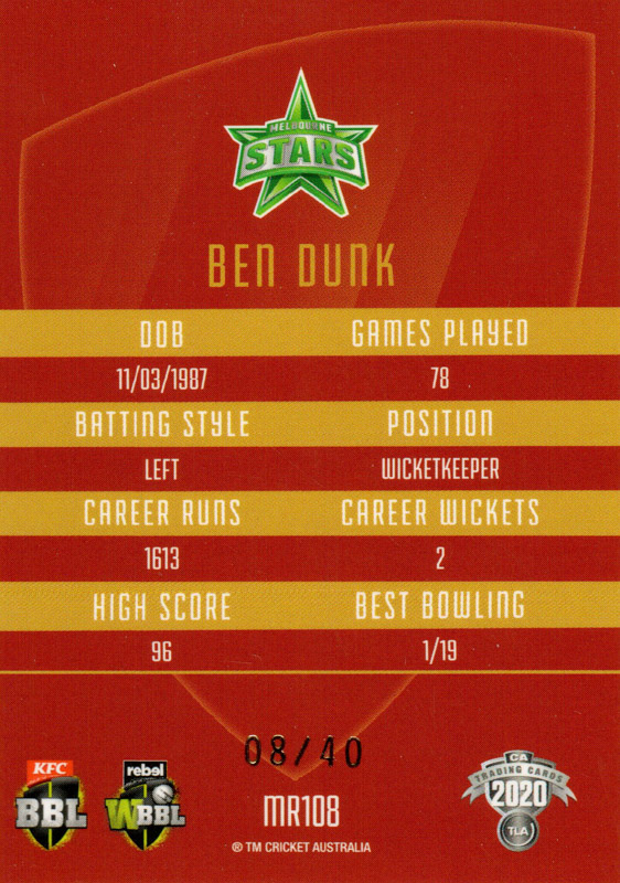 Ben Dunk back