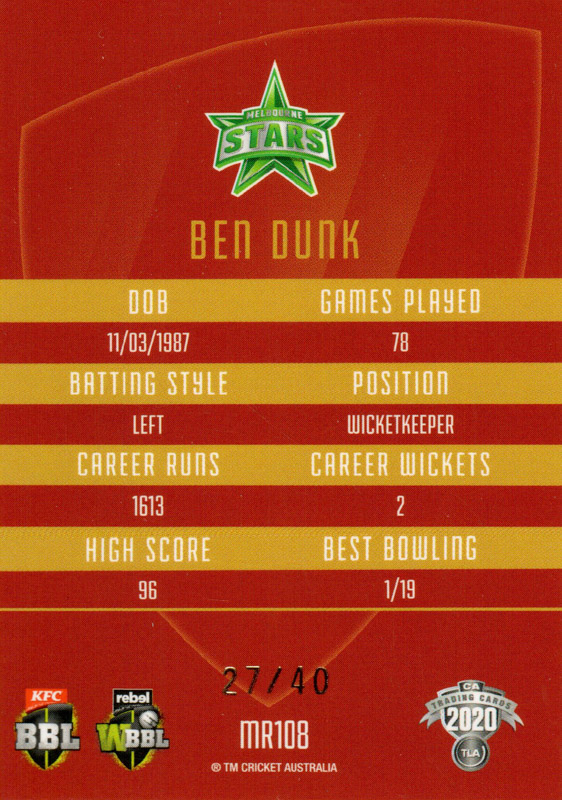 Ben Dunk back