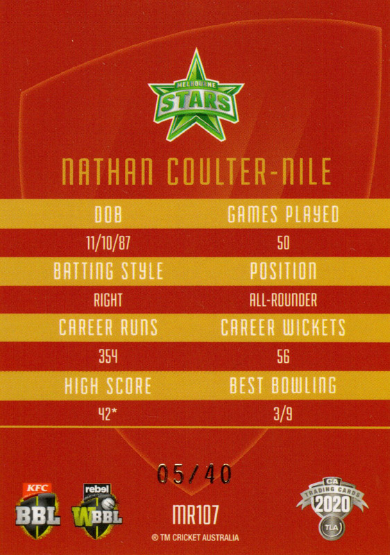 Nathan Coulter-Nile back