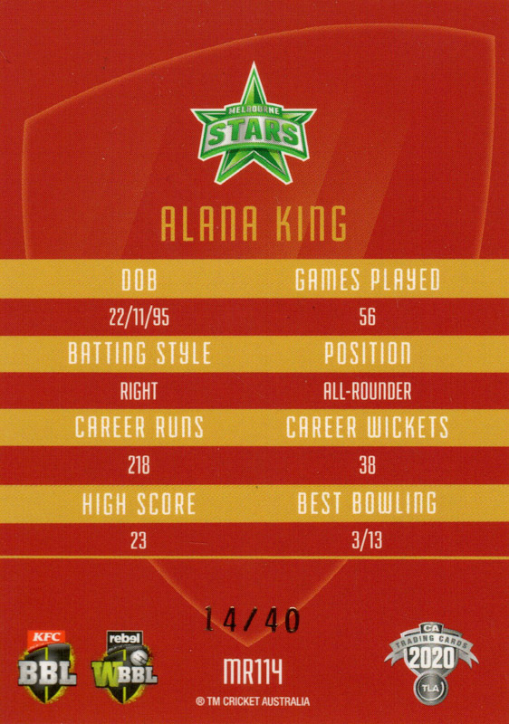 Alana King back