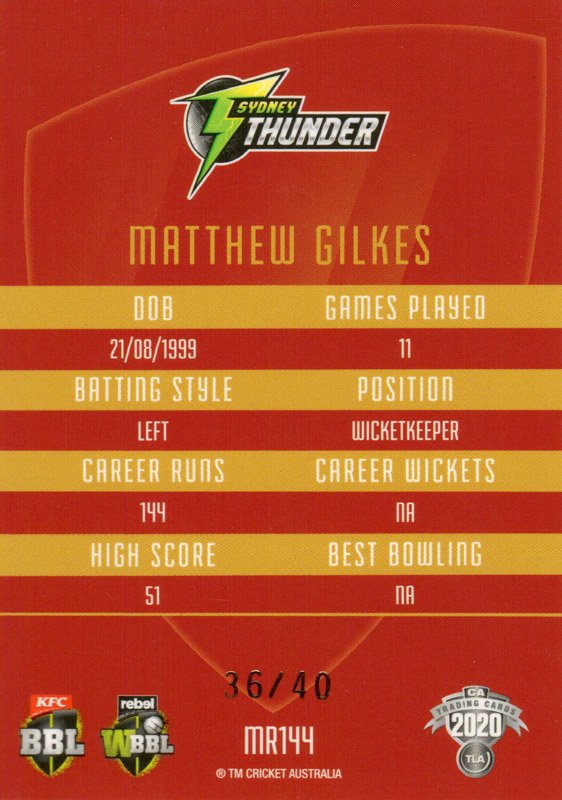 Matt Gilkes back
