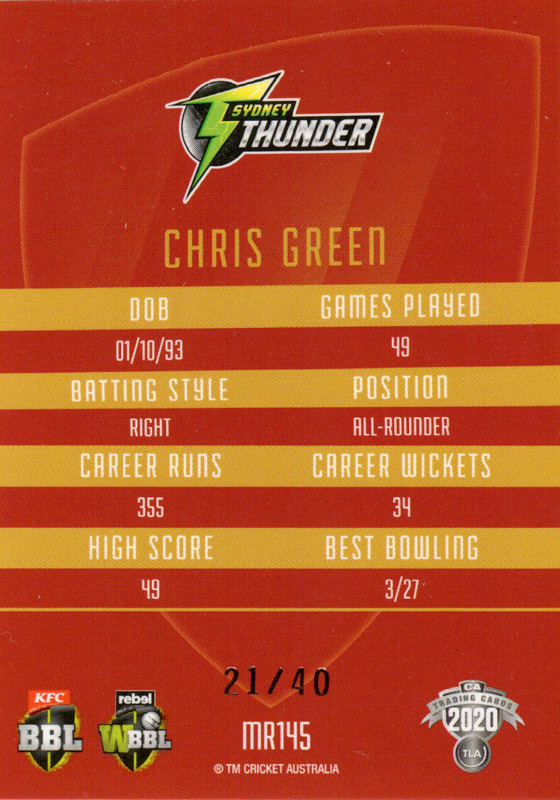 Chris Green back