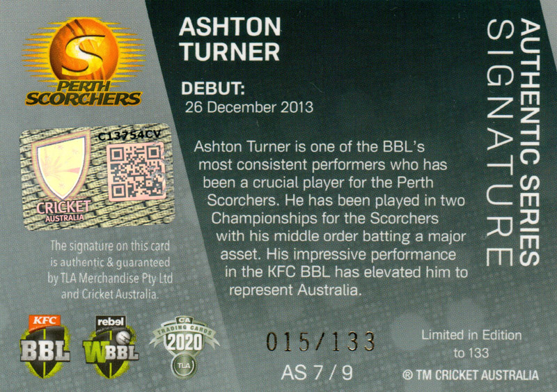 Ashton Turner back