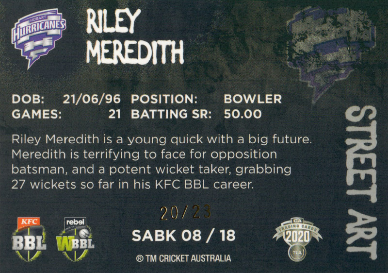 Riley Meredith back