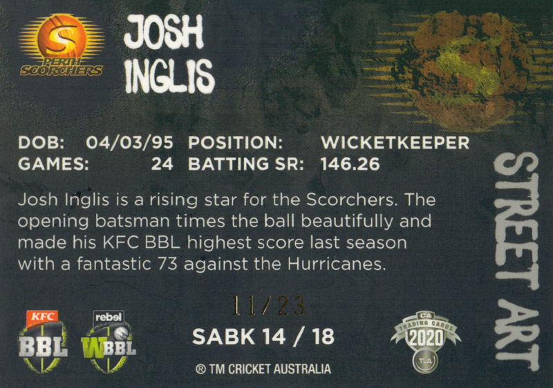 Josh Inglis back