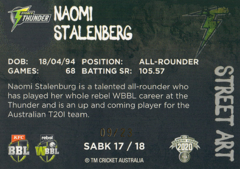 Naomi Stalenberg back