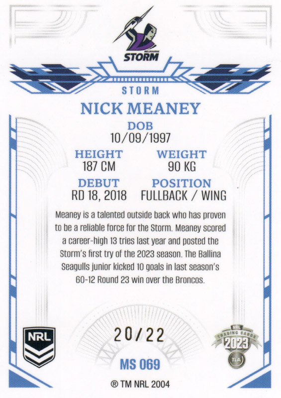 Nick Meaney back