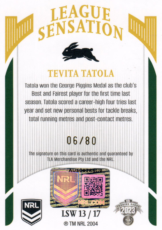 Tevita Tatola back